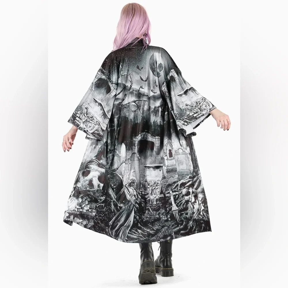 Blackmilk Necropolis Velvet Swan Kimono OSFA - Picture 1 of 5